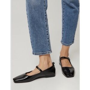 Vagabond Shoemakers Women's Delia Mary Jane Flat Black Leather Sz 39